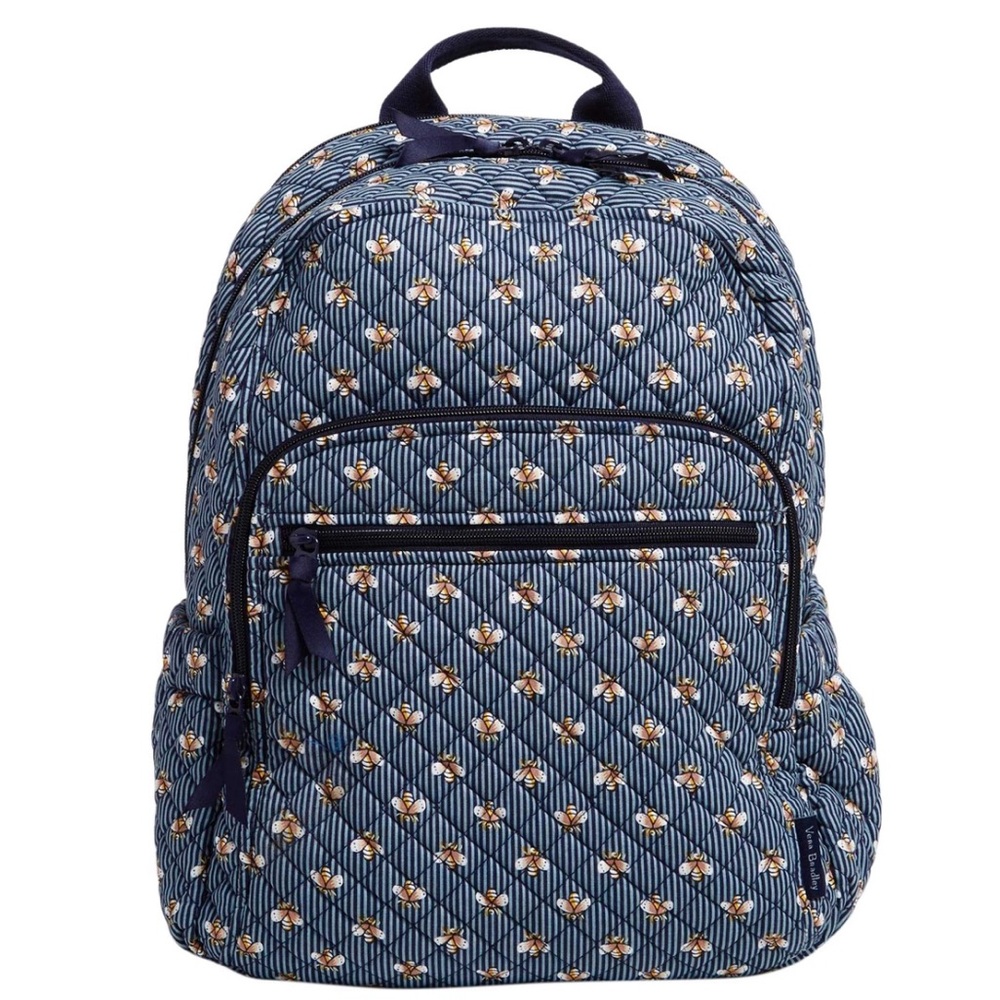 Vera Bradley bees navy backpack